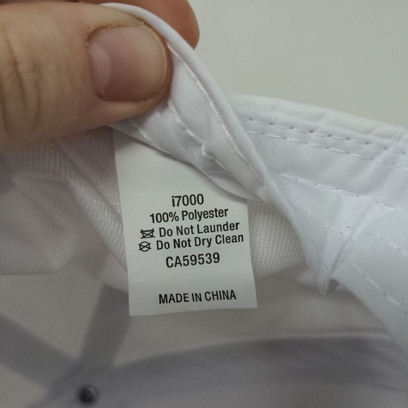 Cap America Men's Strapback Hat White Adjustable Athletics Sports Group Logo - Picture 8 of 8